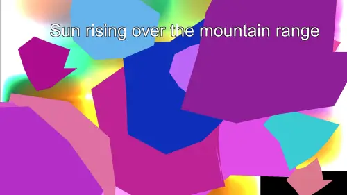 Sun rising over the mountain range